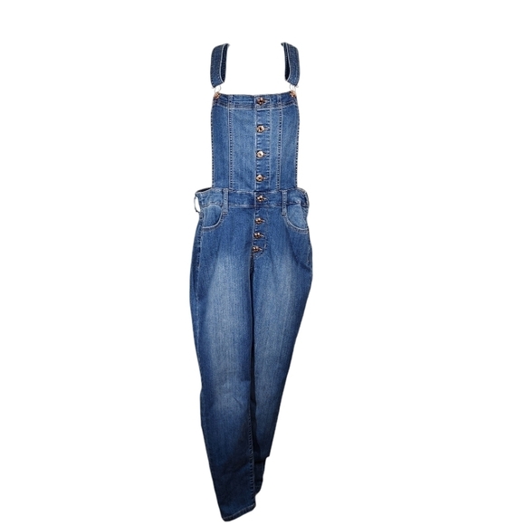 GUESS ADJUSTABLE STRAPS DENIM OVERALLS - Picture 3 of 12